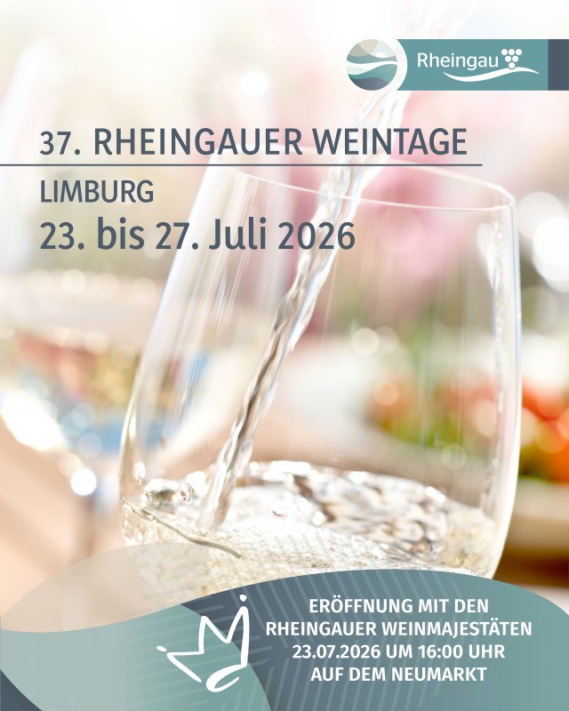 37. Rheingauer Weintage in Limburg – 23. bis 27. Juli 2026