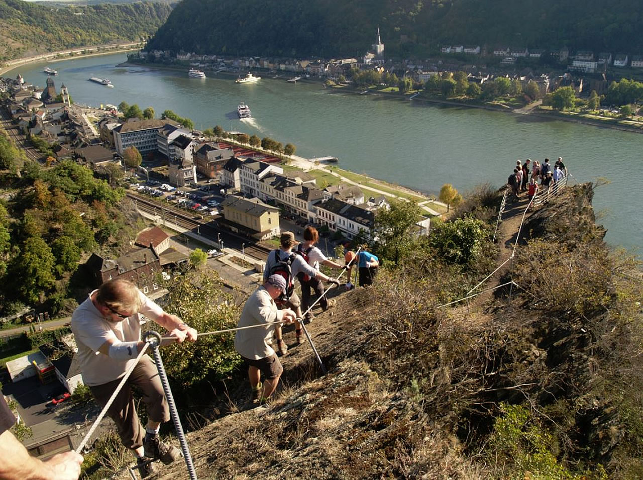 Von der Felsenkanzel am Rabenack hat man einen herrlichen Blick ins Rheintal