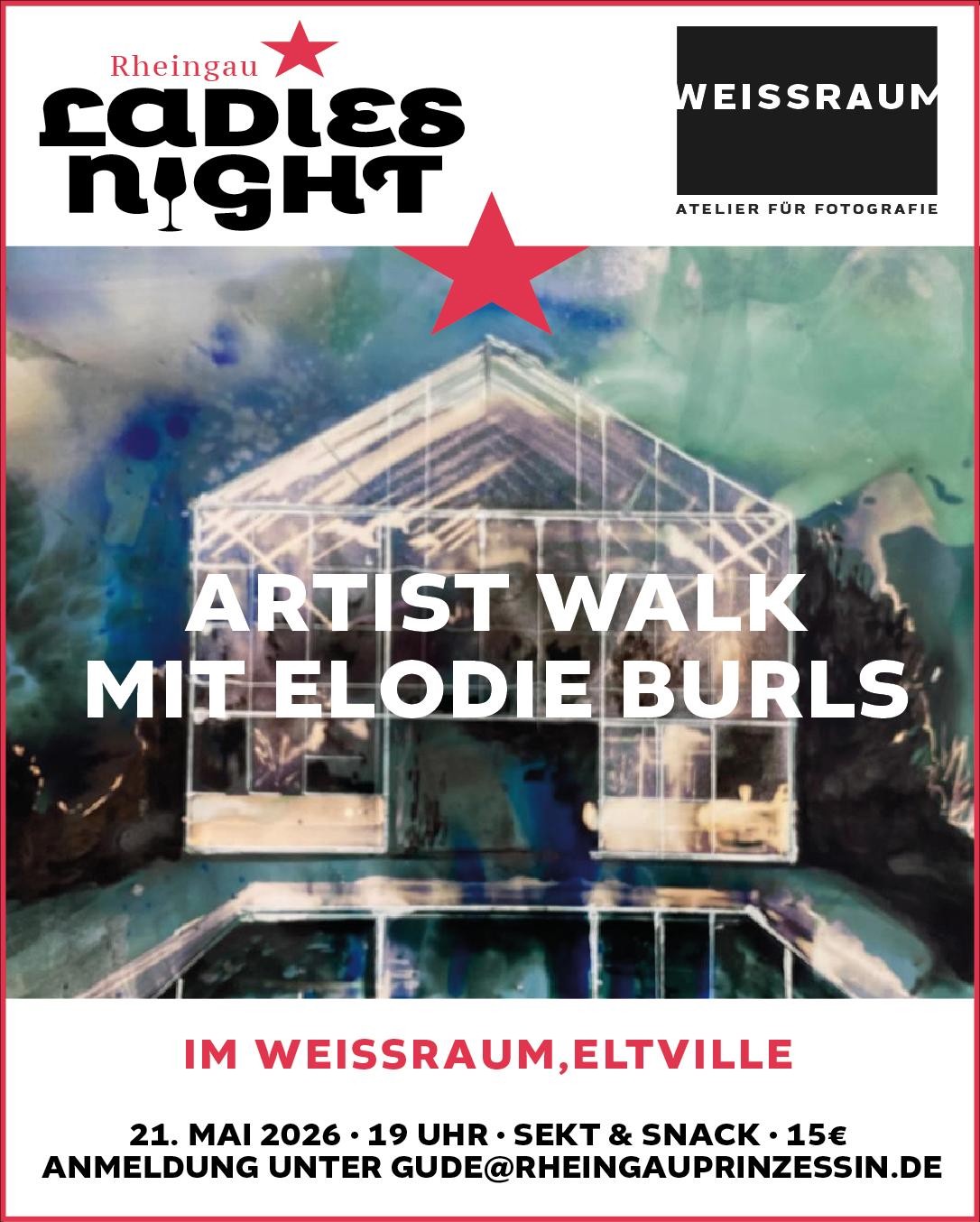 Malerei von Elodie unter Text zur Ausstellung