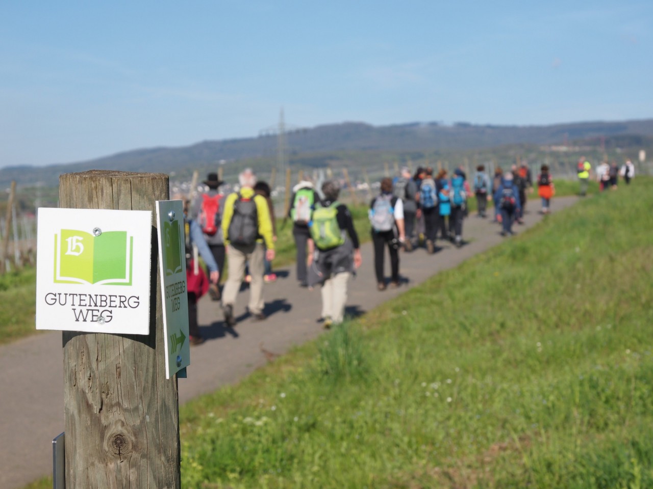 Wanderer auf dem Gutenbergweg