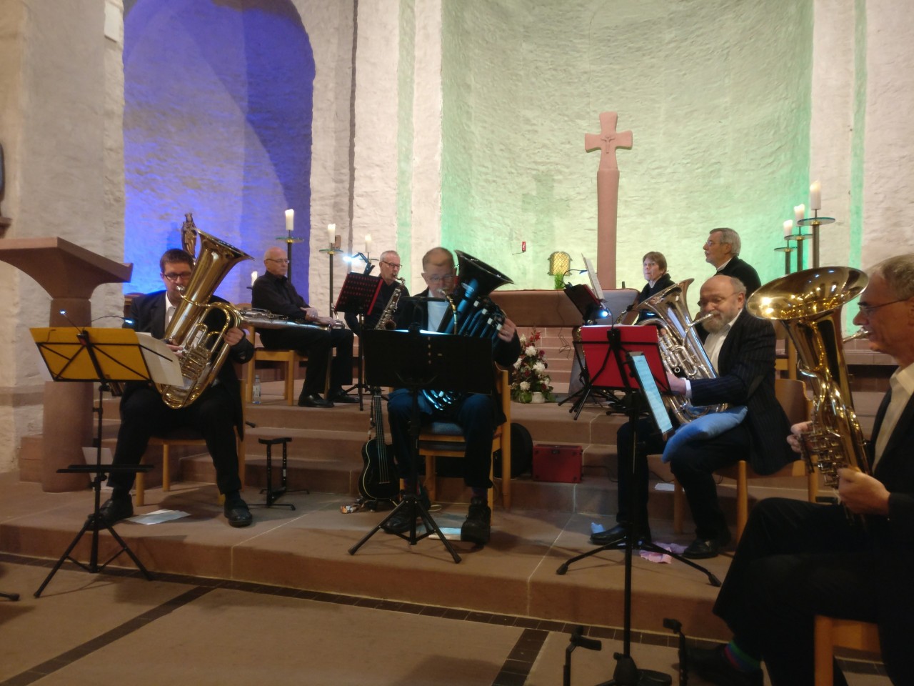 Das Ensemble Blechschmarrn und Sax-4-Tett